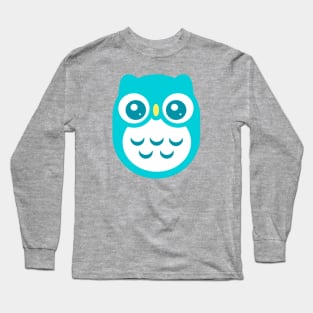 Blue Cute baby Owl Long Sleeve T-Shirt